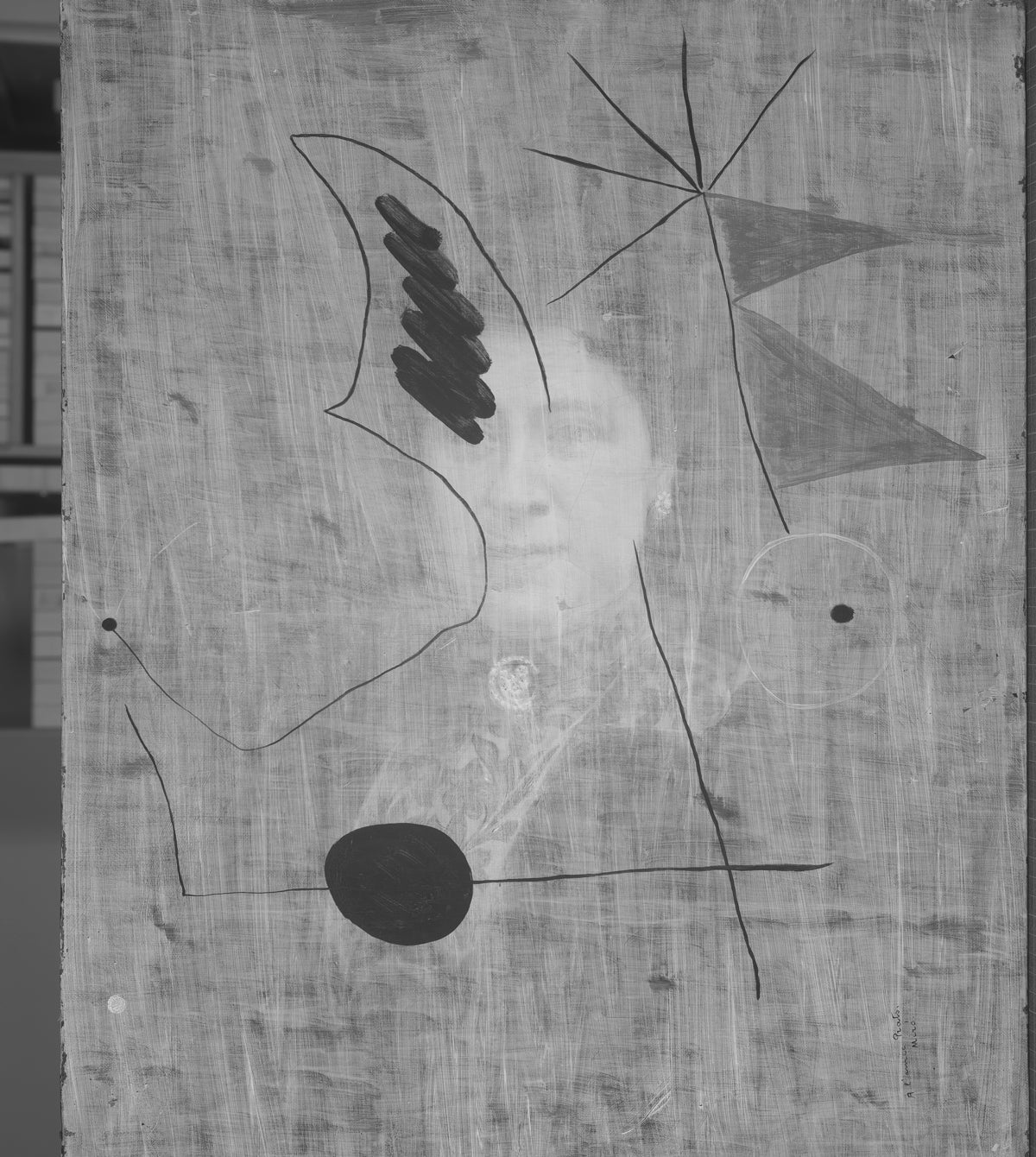Retrato subyacente de la madre de Miró, bajo las pinceladas de su hijo