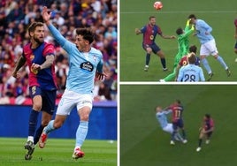 Las tres acciones no señaladas en el Barça-Celta que incendian las redes
