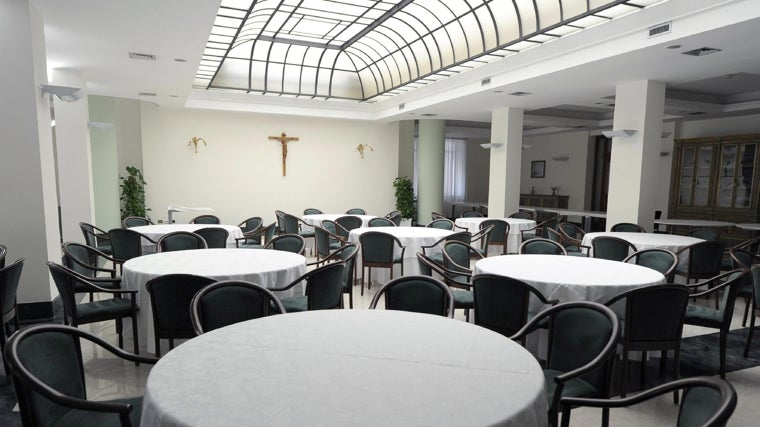 El comedor en Casa Santa Marta