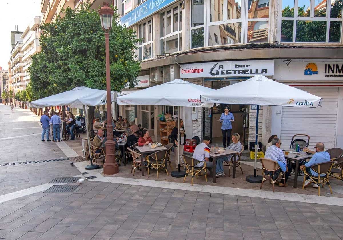 Una terraza en el centro de la capital