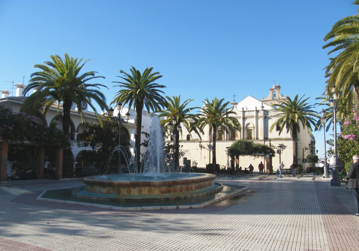 Plaza de España, en Lepe